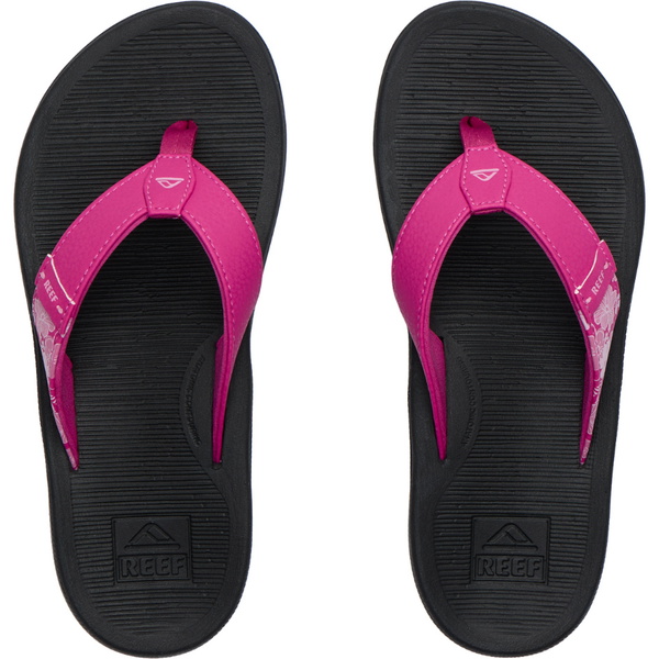 2026 Reef Womens Santa Ana Sandals CJ8827 - Fuchsia Red / Black